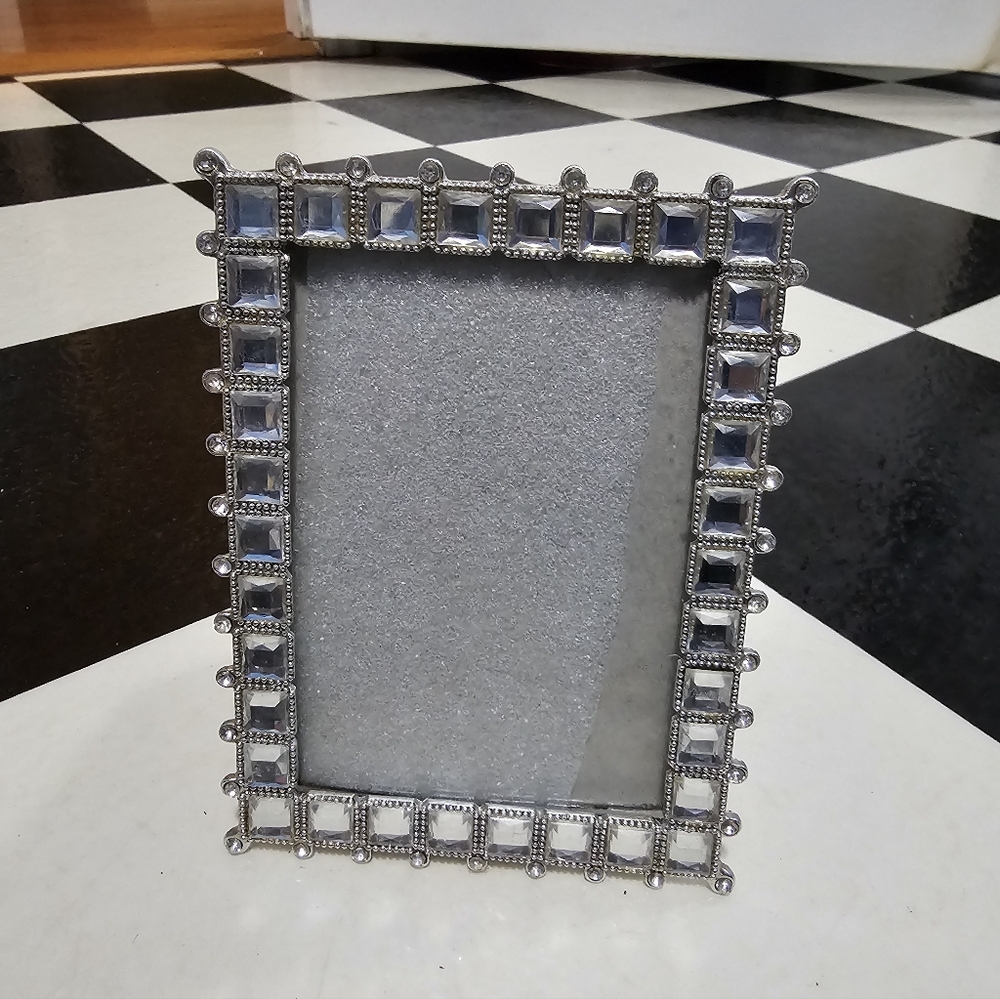 Elegant Silver Rhinestone Photo Frame Wedding Gift Shower Dorm
